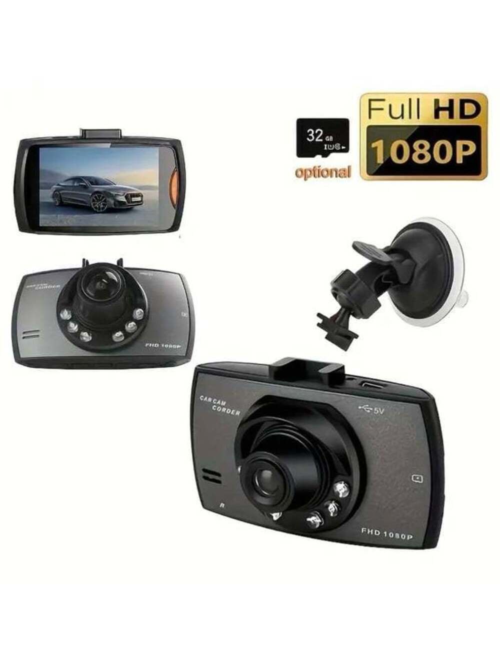 New - Dash Camera with Full Car DVR Recorder